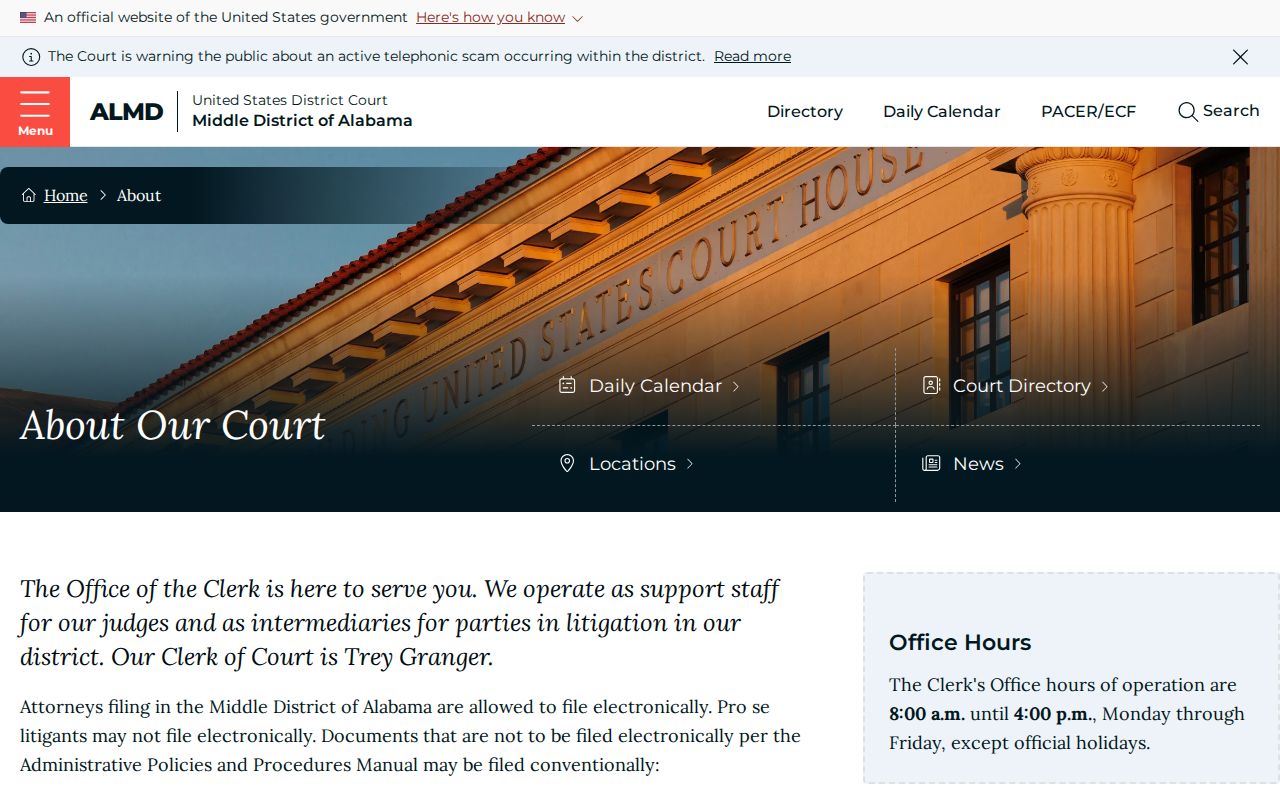 Crenshaw County criminal court docket federal court source